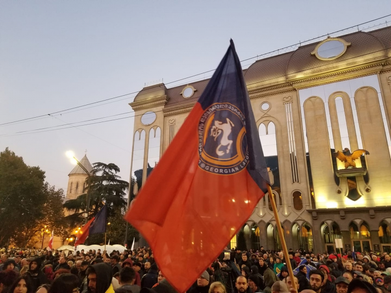Представителя молодежного движения Лейбористов задержали на акции возле мэрии Тбилиси