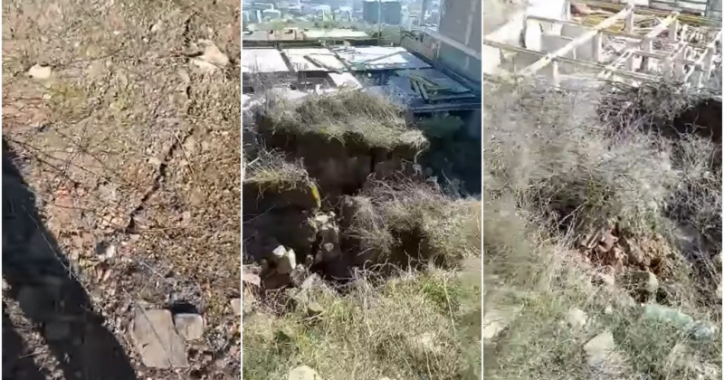 Геологи говорят о новых трещинах в склоне близ озера Лиси в Тбилиси