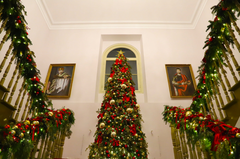 Во дворце Дадиани в Зугдиди провели рождественский бал. ФОТО