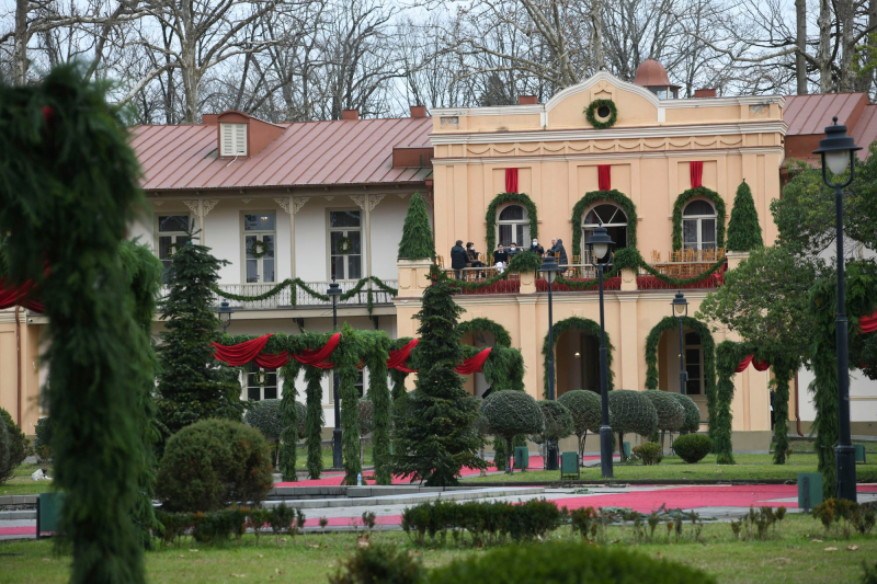 Во дворце Дадиани в Зугдиди провели рождественский бал. ФОТО