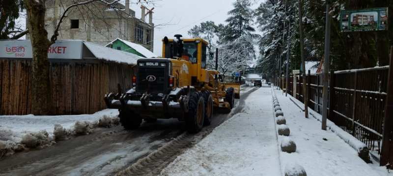 Жители Гурии остались без электричества из-за снегопада 