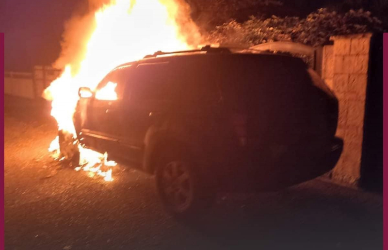 В Цаленджиха расследуют факт возгорания автомобиля оппозиционного мэра 