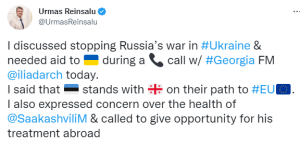 Главы МИД Грузии и Эстонии поговорили по телефону — но прокомментировали беседу по-разному