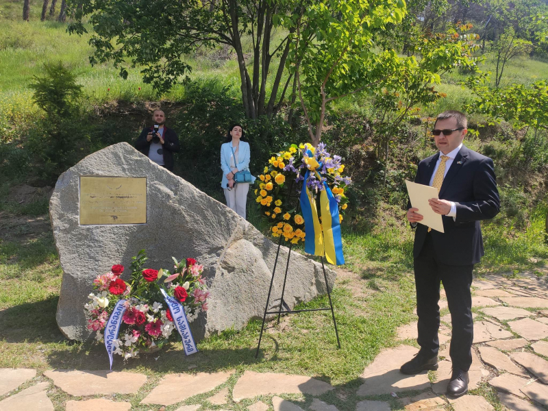 Представители посольства возложили венки в память героев Грузии и Украины
