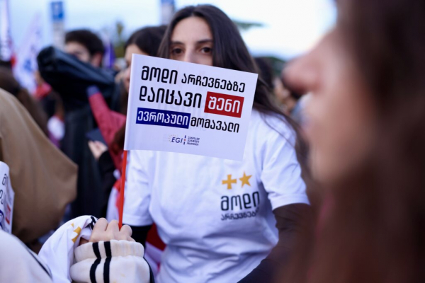 Фотоистория | Накануне выборов 26 октября прошла акция «Грузия выбирает Евросоюз»