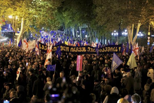 Фотоистория | Накануне выборов 26 октября прошла акция «Грузия выбирает Евросоюз»