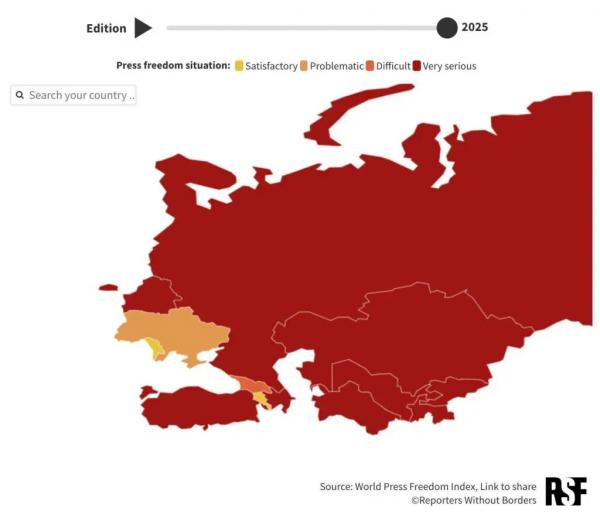 Позиция Грузии в Индексе свободы прессы ухудшилась на 11 позиций