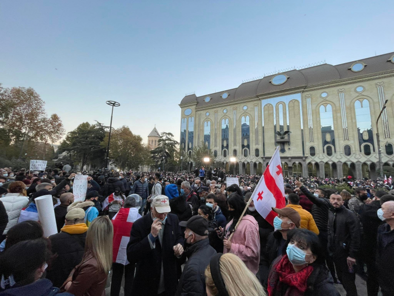 «Национальное движение» проводит очередную протестную акцию в поддержку Саакашвили